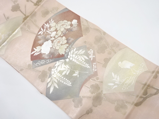 JAPANESE FUKURO OBI / EMBROIDERY / BRANCH UME